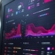 A computer screen displays a variety of graphs and charts in pink