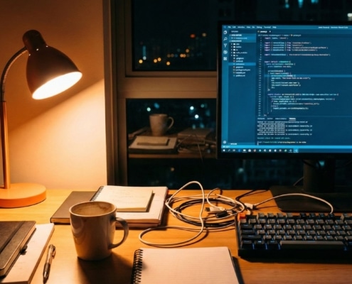 late night coding workstation ai assisted development