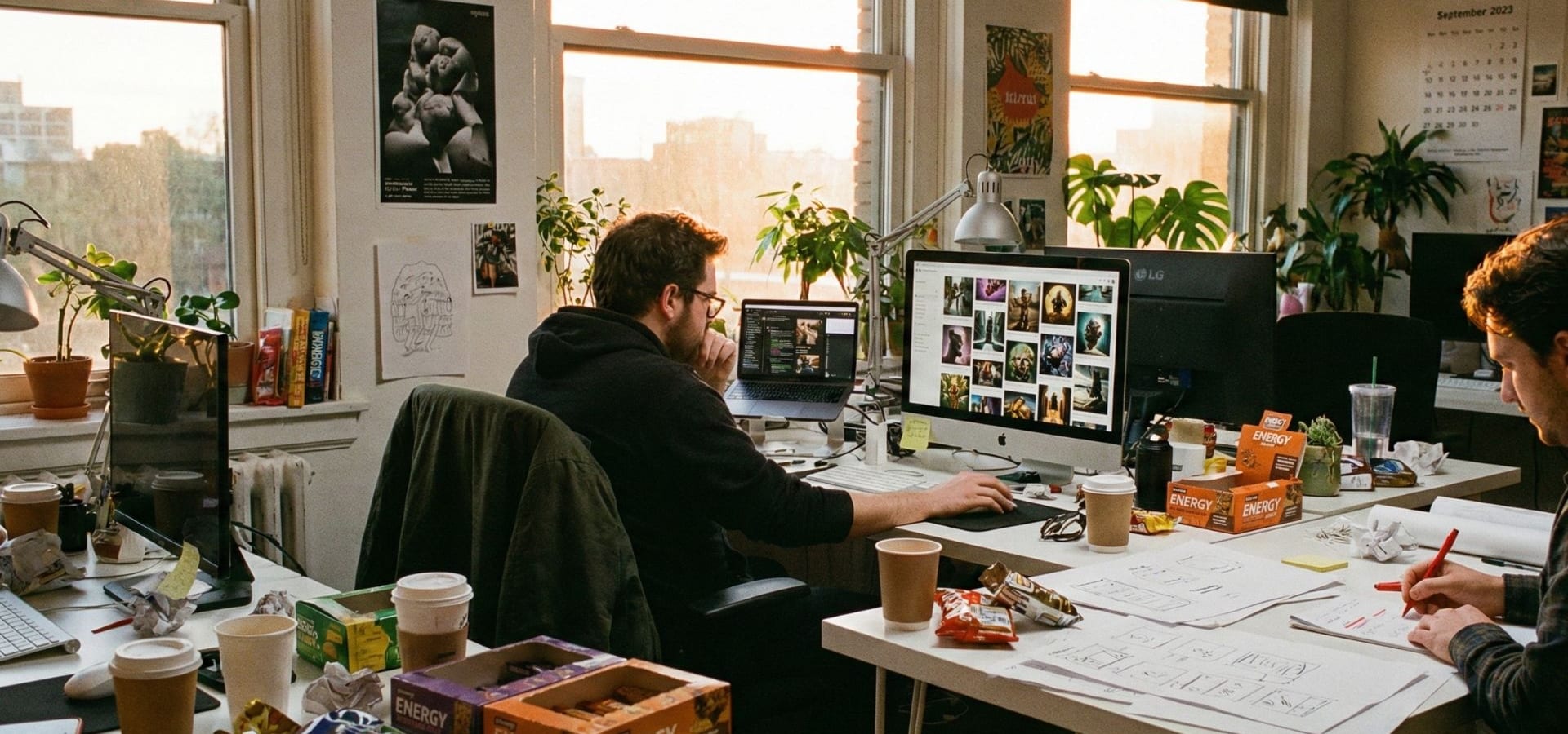 professional using tablet ai office workflow