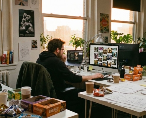 professional using tablet ai office workflow